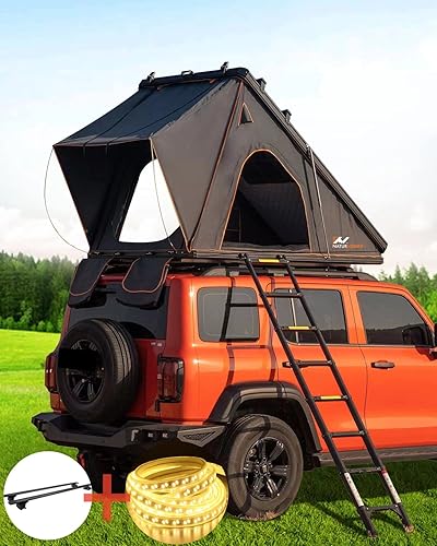 Naturnest Aluminum Pop Up Rooftop Tent For Camping with LED Light