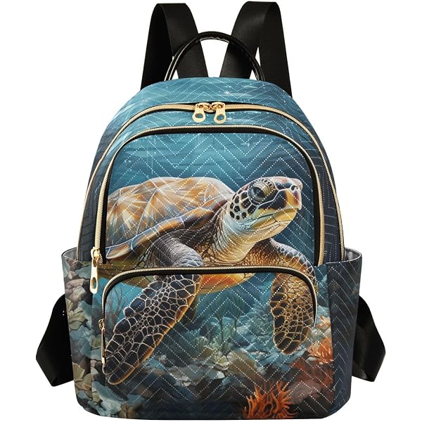 Amazon.com: FLildon Sea World Turtle Mini Backpack Purse for  display picture 2