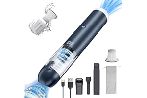 Minthouz Car Vacuum - 17000Pa/120W Handheld Vacuum Cordless with Blower & 2 Filters, Rechargeable Ultra Lightweight Hand Held Vacuum Mini Vacuum Cleaner for Car Home Pet Office Keyboard Cleaning