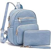 Idesort Small Backpack Purse for Women Girls Cute Backpacks Purse set with Wallet Convertible Shoulder bag