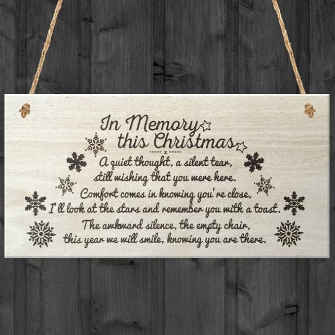 Red Ocean In Memory This Christmas Tree Decoration Xmas Memorial Quote
