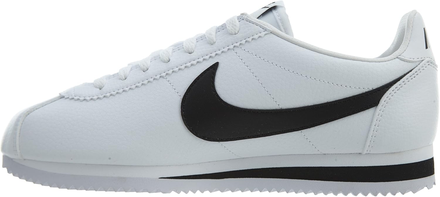 nike classic cortez leather trainers in white