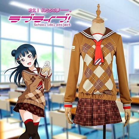 Amazon I Cos ラブライブ サンシャイン バレンタイン編part2 覚醒前 津島善子 コスプレ衣装 変装 仮装 コスチューム M 女性 コスプレ 仮装 通販