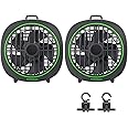 VIVOSUN AeroWave D4, 4” Grow Tent Clip Fan with Detachable Hook, 3-Speed Strong & Quiet Airflow, Adjustable Airflow Angle for Hydroponics, Circulation & Cooling, Black, 2-Pack