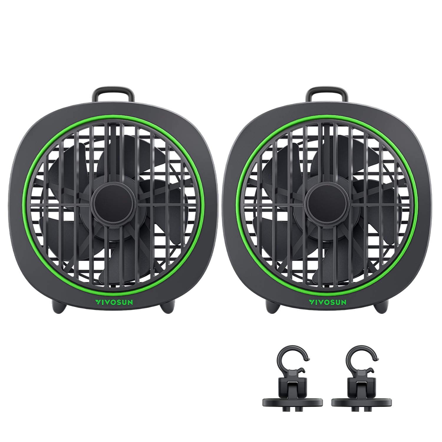 Photo 1 of VIVOSUN AeroWave D4, 4” Grow Tent Clip Fan with Detachable Hook, 3-Speed Strong & Quiet Airflow, Adjustable Airflow Angle for Hydroponics, Circulation & Cooling, Black, 2-Pack