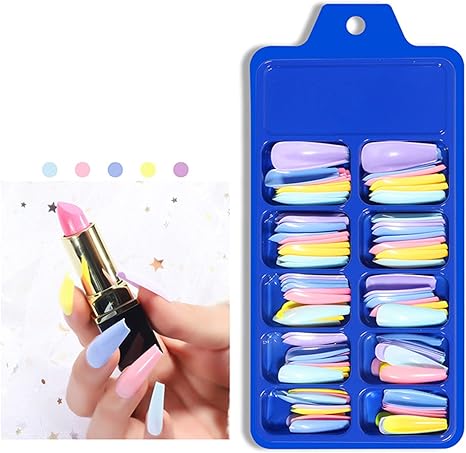 Amazon Co Jp ネイルチップ Funien 100pcsフェイクネイルチップクリアアクリルネイルチップフルカバー偽ネイル人工ネイル 棺型バレリーナネイルチップネイルサロンとdiyネイルアート13サイズ ホーム キッチン