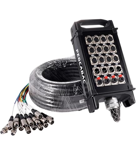 Amazon.com: Hosa SH-16X4-50 Pro-Conex 16x4 Stage Box Snake - 50