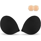 Niidor Adhesive Bra Strapless Ultra Sticky Invisible Push up Silicone Bra Multiple Colors Sizes Reusable for Backless Dress