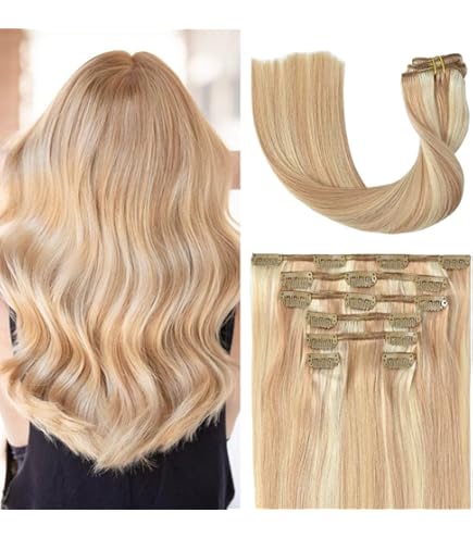 Amazon.com : MY-LADY Clip in Hair Extensions Real Human Hair  display picture 1