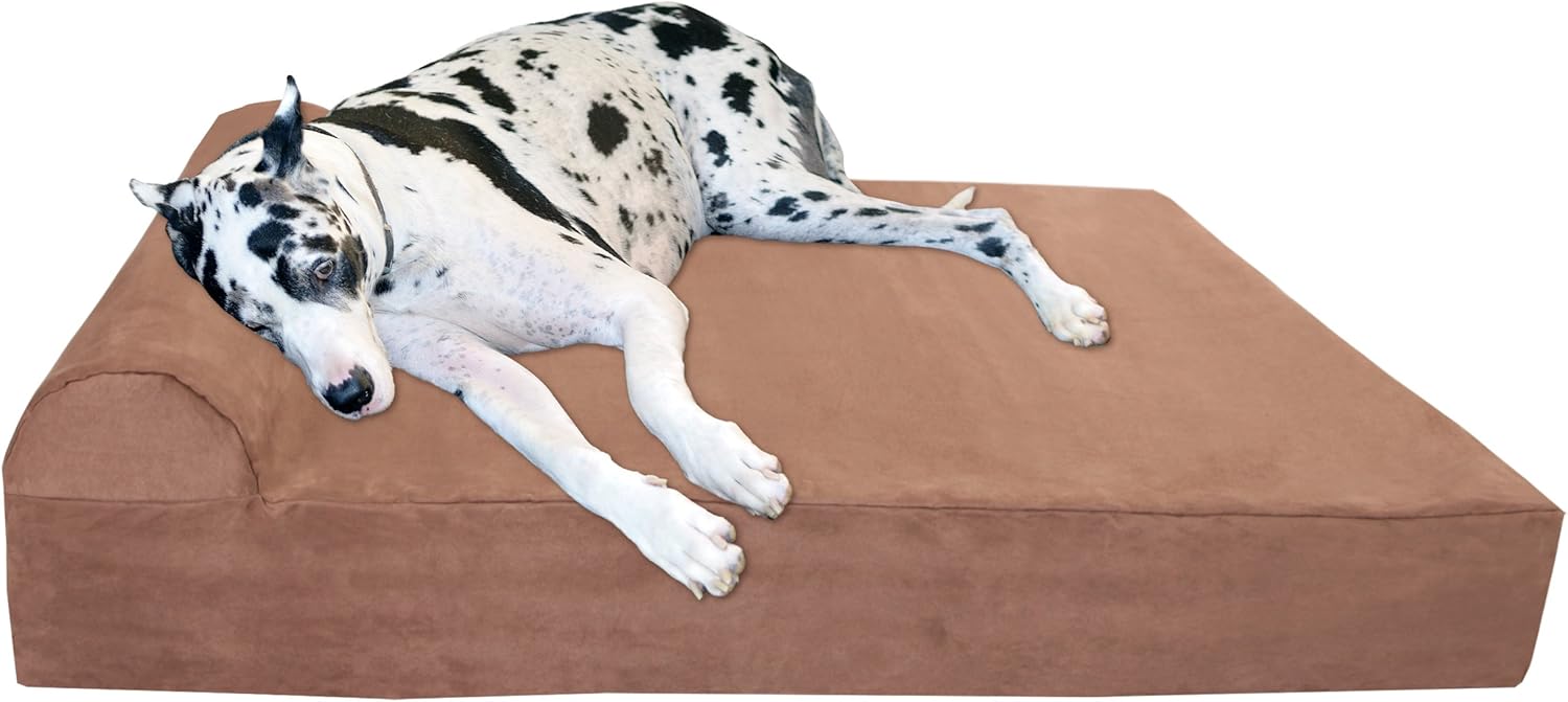 Big Barker 7" Pillow Top Orthopedic Dog Bed for Large and Extra Large Breed Dogs (Headrest Edition)