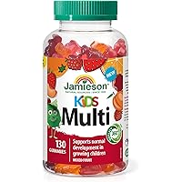 Jamieson Multivitamin Gummies for Kids, Orange, Cherry and Raspberry Flavours, Supports Growth and Development, Healthy Bones