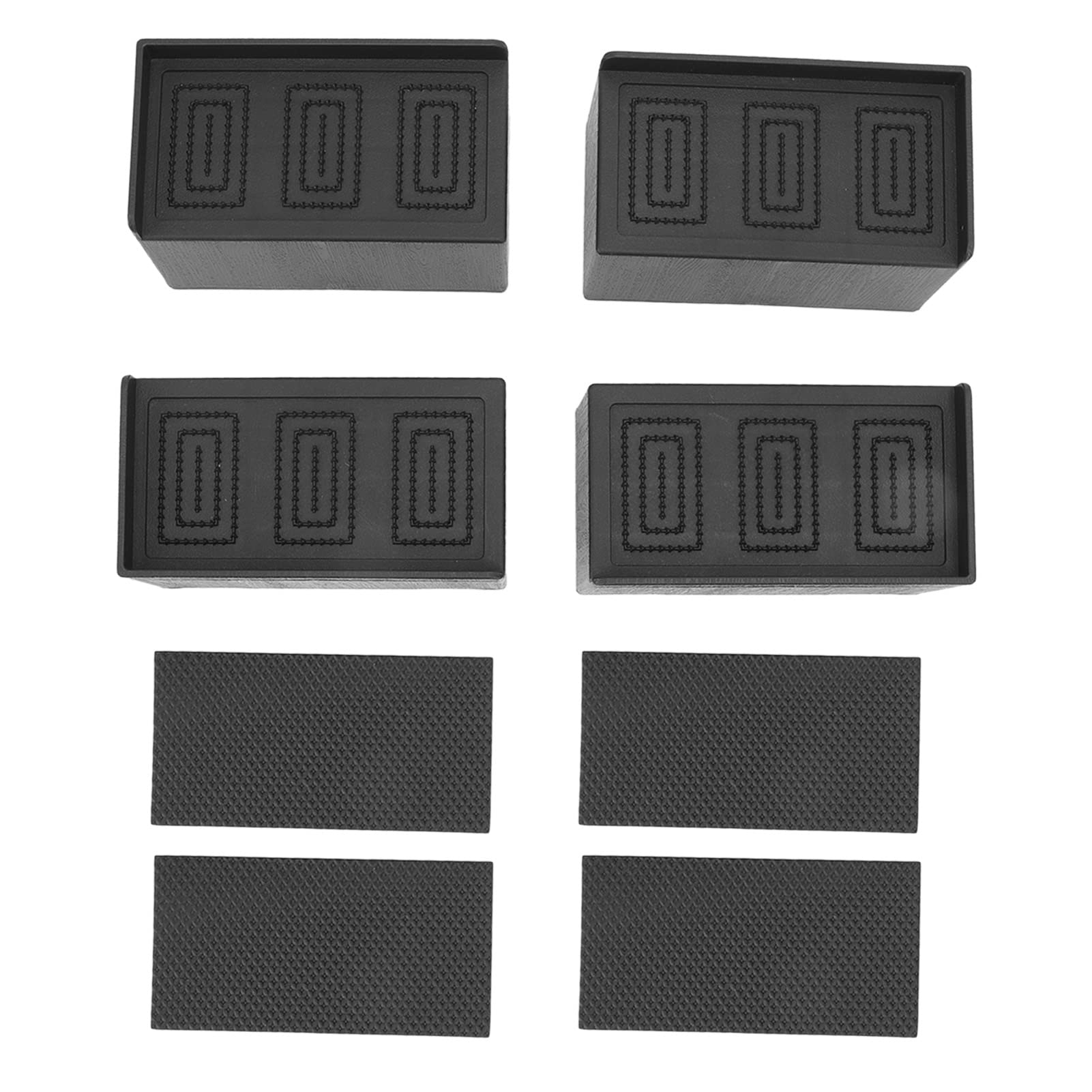 L Shape Rectangular Furniture Risers Stackable Bed Furniture Risers Rubber Desk Lifts Leg Extenders for Table Couch Chair Frame Feet Accessories Supports
