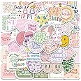 Pink Inspirational Stickers, Preppy Motivational Stickers, 50Pcs Aesthetic Encouragement Stickers for Students Teachers, Dovipta Vinyl Waterproof Stickers for Water Bottle, Laptop, Scrapbook, Journal