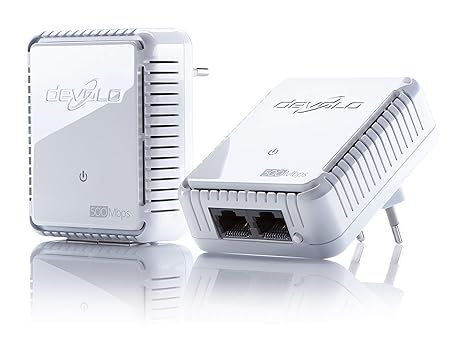 devolo dLAN 500 duo Starter Kit Powerline (500 Mbit/s Internet über die Steckdose, 2x LAN Ports, 2x Power Line Adapter, PLC N