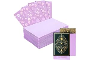 100pcs Holographic Colors Card Sleeves, 3.58x2.6in/91x66mm Colored Heart-Shaped Flashing Card Sleeves for Mini Polaroid Photo