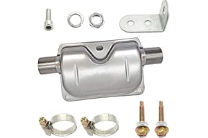 DPHXF 304 stainless steel high-end Exhaust Pipe Muffler Silencer, Diesel Heater, Propex Propane Heaters，Pipe Bend Design for Effective Sound Reduction.(24mm/0.94 inch)