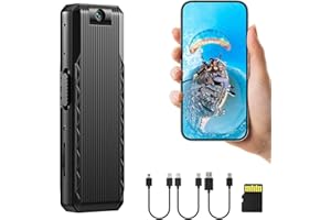 BRATHIRD Mini Body Camera【2025 Version】 1080P 64GB Wearable Body Camera with 180°Rotating Lens& IR Night Vision and OTG Cables Direct Playback on Your Smartphones for Security, Police, and Outdoor Use