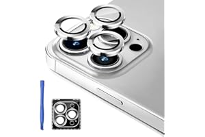 Jeluse [3X2 Pack] Designed for iPhone 13 Pro/iPhone 13 Pro Max Camera Lens Protector, 9H Tempered Glass Screen Protector Cover [Alignment Kit Eazy installation] Metal Individual Ring