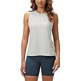 ODODOS Women's Performance Tank Ultra Soft odSTRATUM Tech Sleeveless Tee Shirts High Crew Neck Pullover Top