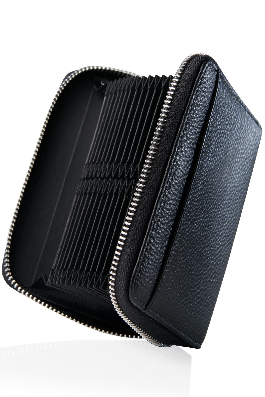 NEESE Card Case, Card Slots, Large Capacity, Magnetization Prevention, Skimming Prevention, Unisex, black (black 19-3911tcx)