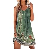 Ekouaer Nightgowns for Women Sleeveless Sleep Shirt Tank Night Gown V Neck Chemise Pleated Night Shirt Soft Sleep Dress