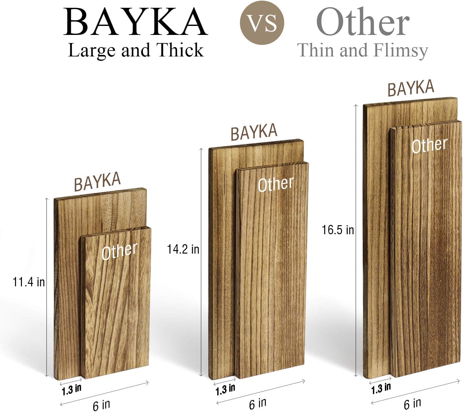 BAYKA Floating Shelves Wall Mounted, Rustic Wood Wall Shelves Set of 3 for Bedroom, Bathroom, Living Room, Kitchen: Home & Kitchen