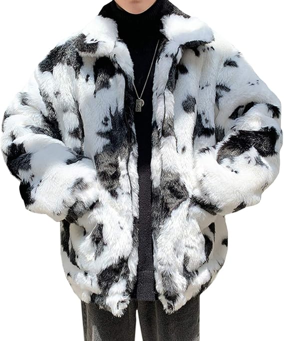 Amazon D Iizoo ファーコート メンズ 厚手 毛皮コート 毛皮ジャケット フェイクファー ピーコート ファージャケット ジャンパー ジャケット 秋冬 暖かい カジュアル アウター ふわふわ 贅沢 大きいサイズ コート ジャケット 通販