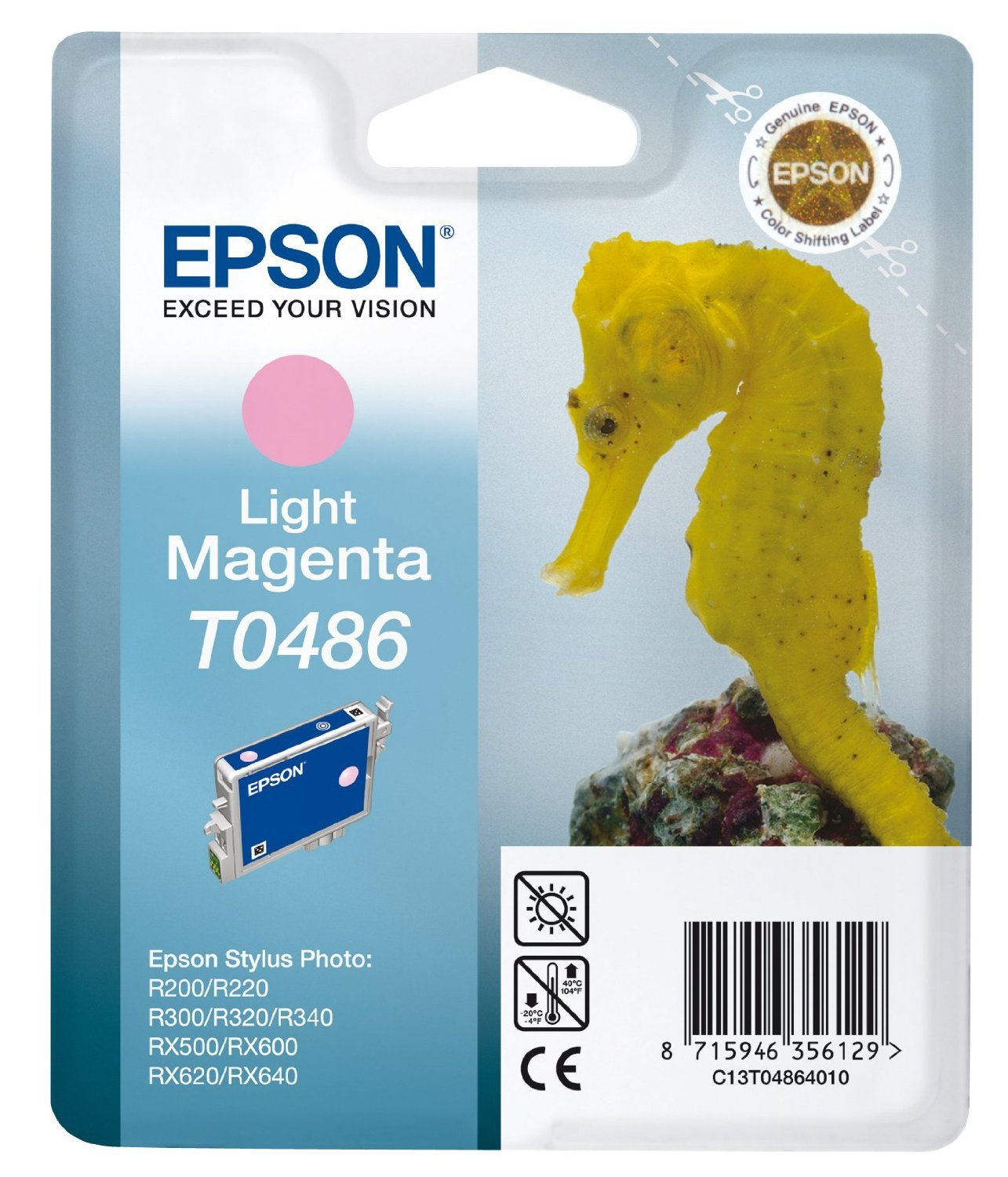 Epson Stylus Photo printer original ink inkjet print cartridge T0486 Light Magenta ( RED )