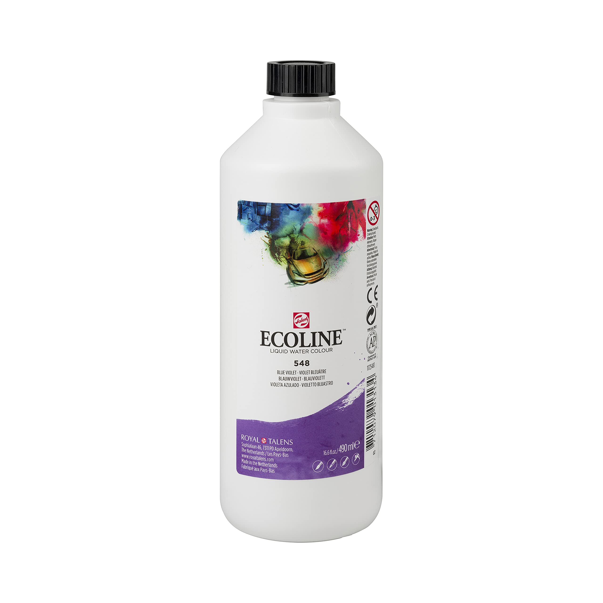 Ecoline Liquid Watercolour Bottle 490 ml Blue violet 548 (11725480) — image 1
