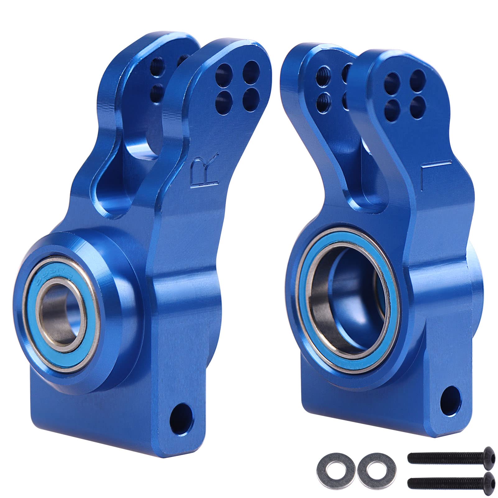 Photo 1 of Acekeeps 2-Pack Aluminum Rear Hub Set Bearing Carriers Upgrade Parts for ARRMA RC 1/8 Typhon Talion 1/7 Felony Mojave Limitless Car, Replace AR330193 (Navy Blue)