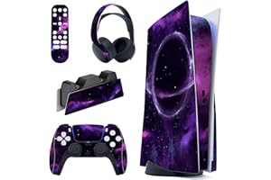 PlayVital for ps5 Skin - Disc Edition Full Set Vinyl Decal Sticker, Cover Skin Accessories for ps5 Controller & Charging Stat
