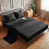Aspire Homeware Single Fitted Sheet 25 cm Deep Black Hotel Quality view 4