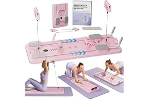 RIRMJOR Ab Roller Wheel with Elbow Support: Auto Rebound Abs Workout Equipment - Foldable Ab Machine for Core & Abdominal Strength Training with Knee Pad