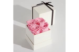 Fleur de Zen Forever Roses in a Box | 100% Real Preserved Roses | Preserved Flowers for Delivery Prime | Gift-Ready Forever Flowers Roses in a Box, Pink Eternity Roses | Valentine's Day Gifts for Her
