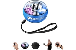 PSDEROUL Vital Wrist Ball, Vital Wrist Ball Exerciser, VitalWrist Balls Hand Exerciser,Auto-Start Gyroscopic Forearm Exercisers, Enhance Grip Strength,Adjustable Resistance with LED Lights