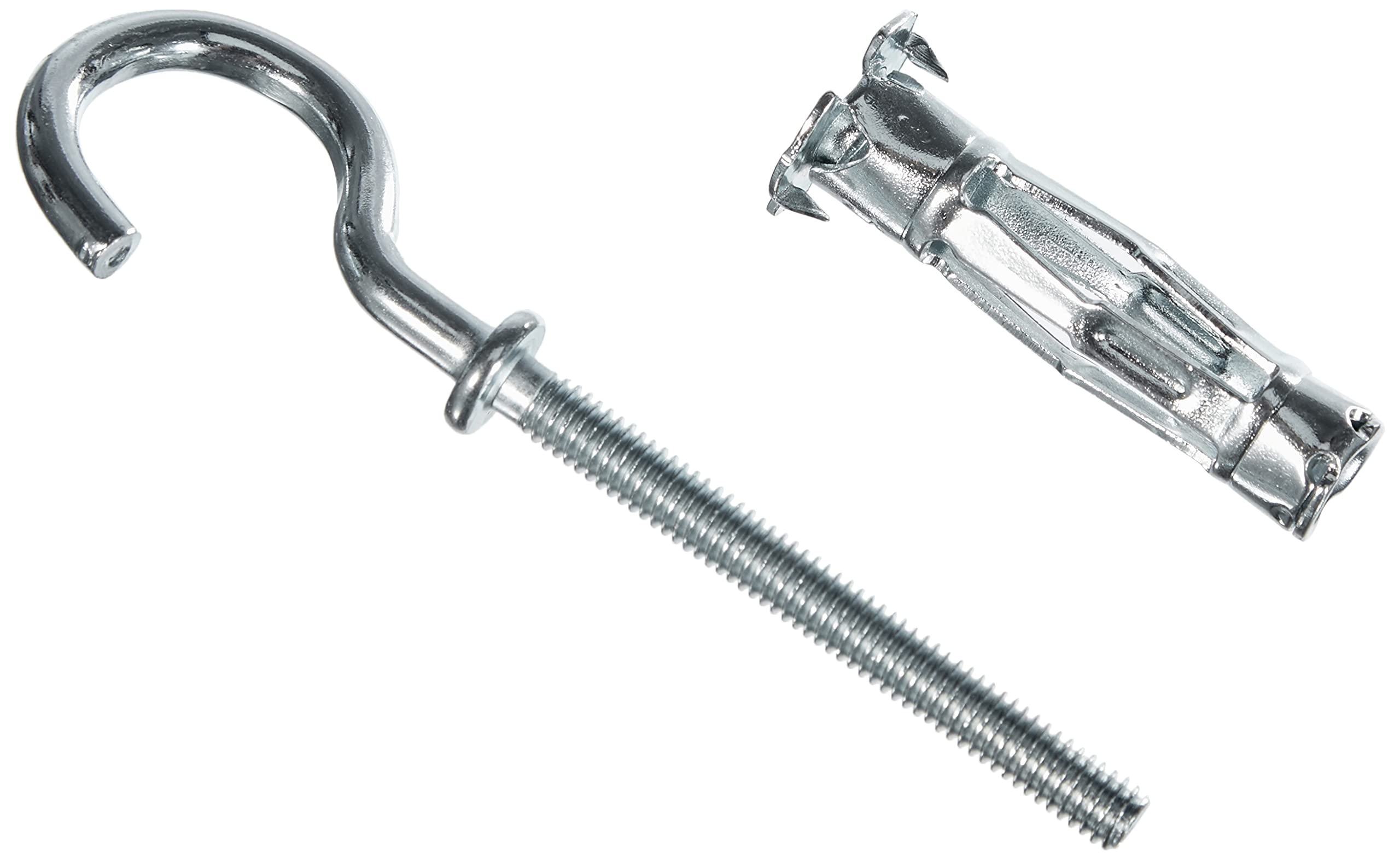 Molly M14005-XJ Metal expansion dowels with round hook, Grey, Set of 5 pieces