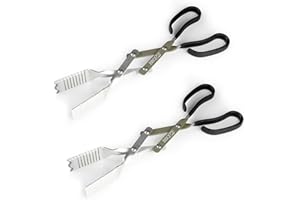 BBQ Croc 3 in 1 Barbecue Tool 15-inch - Extra Light Tongs, Spatula and Grill Scraper (Green) (15 inch (Pack of 2))