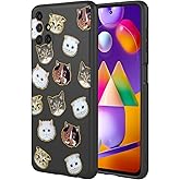 KOARWVC Phone Case for Galaxy M31S Case, SM-M317F Samsung M31S Case, Cute cat Pattern Design Slim Protective Soft TPU Bumper Phone Cover for Samsung Galaxy M31S Black Cat