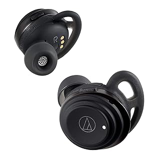 audio-technica SONICSPORT 完全ワイヤレスイヤホン 防水・防塵 イコライザ- 急速充電対応 最大約36時間再生 ブラック ATH-SPORT5TW BK