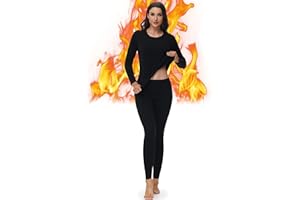 EoBeKee Thermal Underwear for Women Sets - Ultra-Soft Fleece Lined Long Johns Cold Weather Winter Base Layer Tops & Bottoms