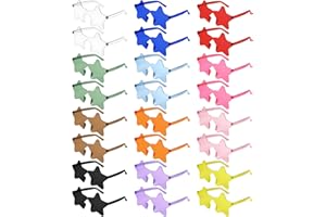 NACHLYNN Rimless Star Shaped Sunglasses Pink Transparent Sunglasses Pentagram Glasses Valentine Day Party Favor