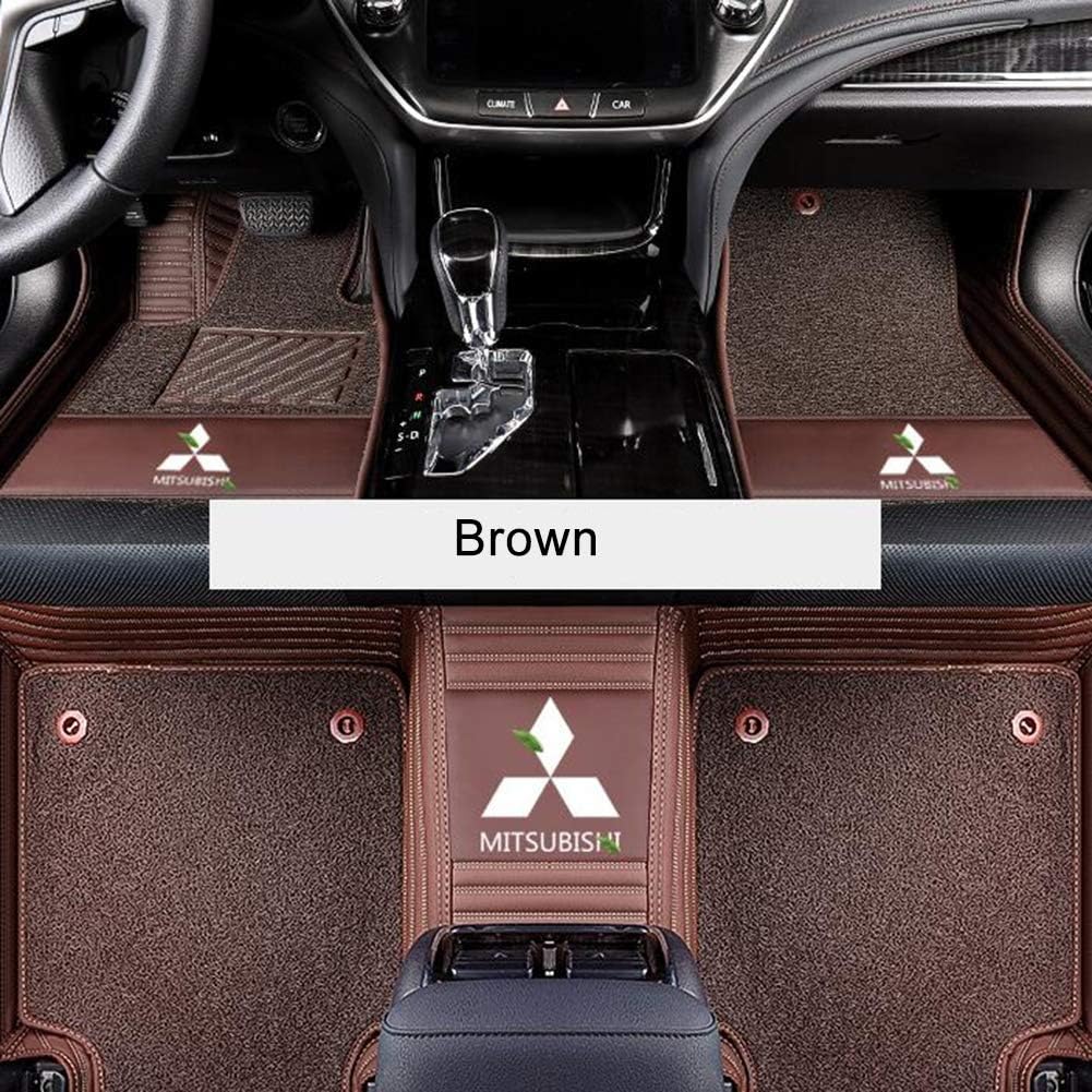 LCHENX-Tailored Carpet Car Mats for Mitsubishi Outland/Pajero/Grandis - 3 Piece Set with 5 Clips
