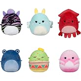 Squishmallows Original Micromallows Plush 6-Pack (Altman, Connie, Gideon, Safiyah, Elin, Agnolo)