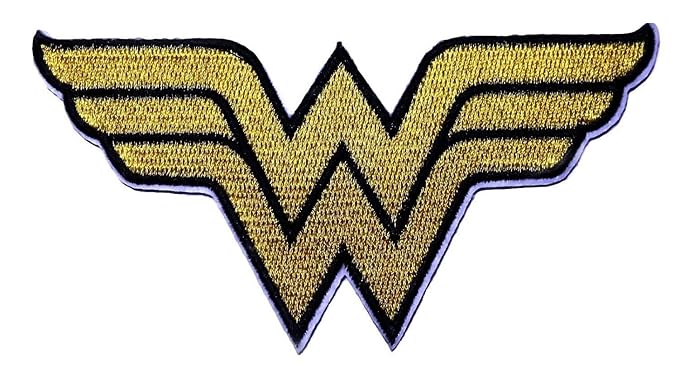 Amazoncom Wonder Woman Shield Gold Color Stitch With Black
