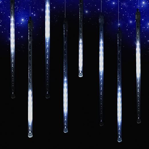 Meteor Shower Rain Lights Christmas LED Decoration Falling Drop String