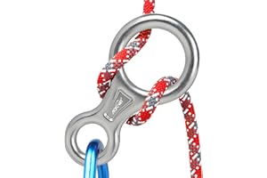 AOKWIT Rescue Figure 8 Descender Climbing Gear Downhill Equipment 35KN/3500kg 7075 Aluminum Alloy Rigging Plate for Climbing Belaying and Rappeling Device