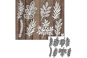 Lot de 8 matrices de découpe en métal en forme de feuilles pour scrapbooking, scrapbooking, décoration, gaufrage, fabrication