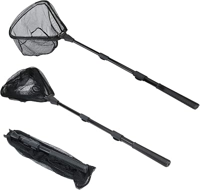 RESTCLOUD Fishing Landing Net with Telescoping Pole 23.6-63 in 16 in hoop