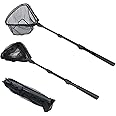 RESTCLOUD Fishing Landing Net with Telescoping Pole Handle, Fishing net Freshwater for Kids Men Women, Extend to 40-63 Inches