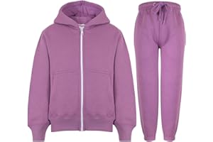 A2Z 4 Kids Girls Boys Plain Tracksuit Hoodie With Joggers Jogging Sweatpants Activewear Set For Children Age 2-13 Years